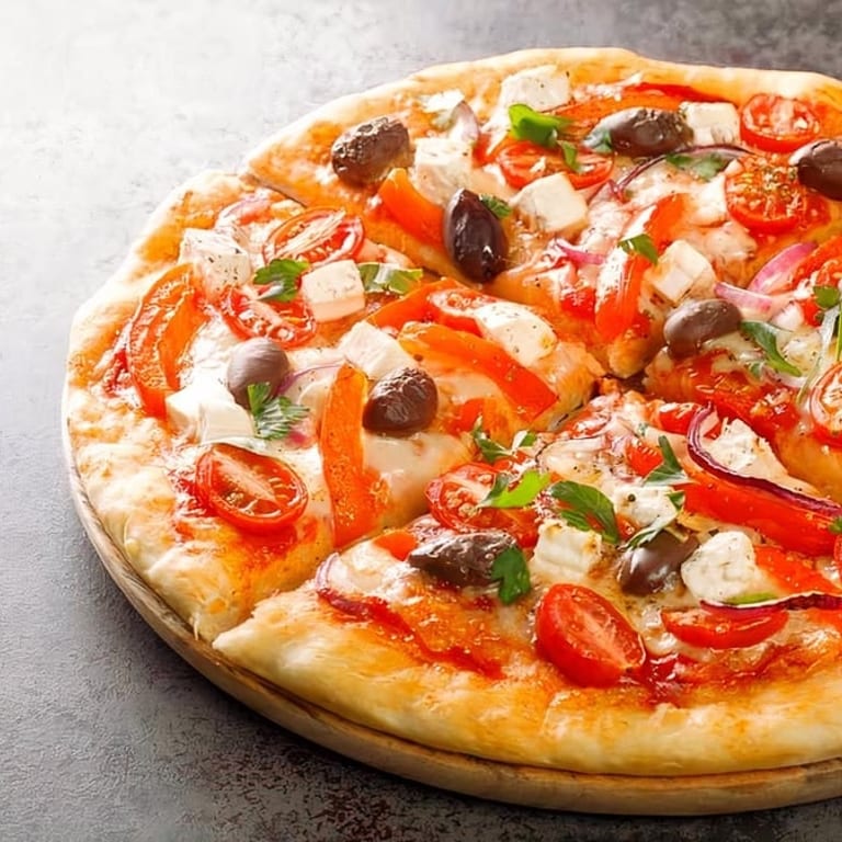 Delicious Greek Pizza and More!