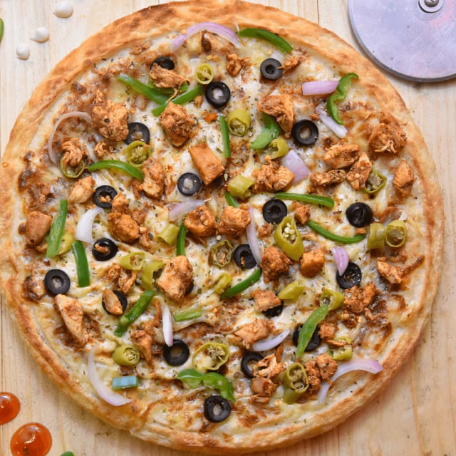 Grilled Chicken Pizza.